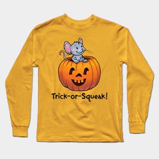 Trick-or-Squeak Halloween Mouse Long Sleeve T-Shirt